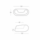 Kolltuk me rrumbullakët me ngjyra Slide Chubby model modern i prodhuar në Itali Viadurini