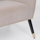 Kolltukë lounge me dizajn elegant me dru gome dhe kadife - Catty Viadurini