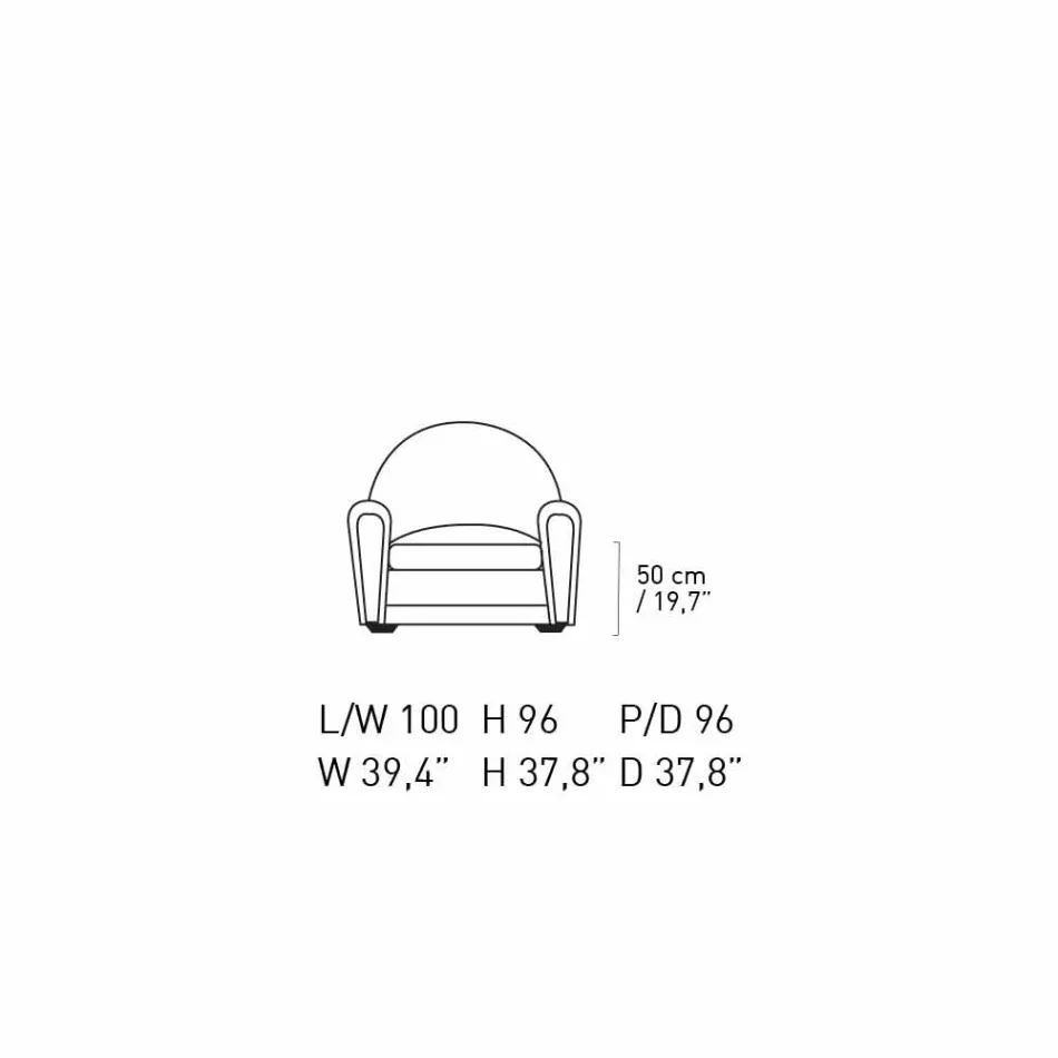 Kolltuk i dhomës së ndenjes i mbuluar me lëkurë me këmbë druri të prodhuara në Itali - Pegolo Viadurini