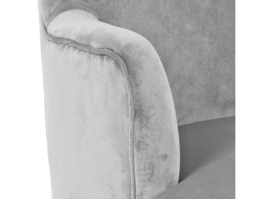 Kolltuku i dhomës së ndenjes me dizajn skandinav me efekt druri dhe kadife - Cinzio Viadurini