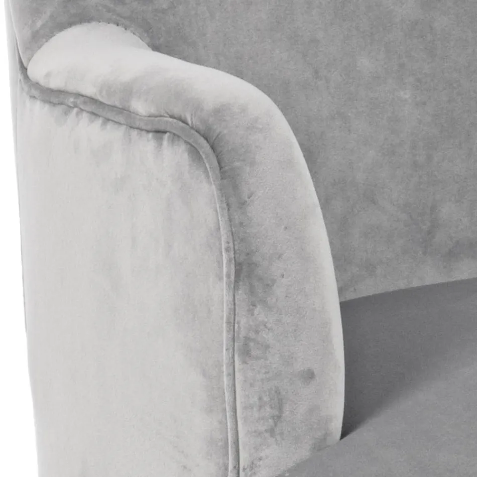 Kolltuku i dhomës së ndenjes me dizajn skandinav me efekt druri dhe kadife - Cinzio Viadurini