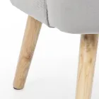 Kolltuku i dhomës së ndenjes me dizajn skandinav me efekt druri dhe kadife - Cinzio Viadurini