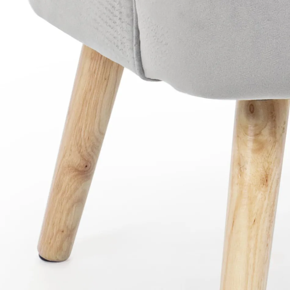 Kolltuku i dhomës së ndenjes me dizajn skandinav me efekt druri dhe kadife - Cinzio Viadurini