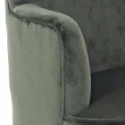 Kolltuku i dhomës së ndenjes me dizajn skandinav me efekt druri dhe kadife - Cinzio Viadurini