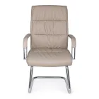 Karrige zyre me sajë çeliku dhe eko-lëkurë me mbështetëse krahu 2 copë - Monaldo Viadurini