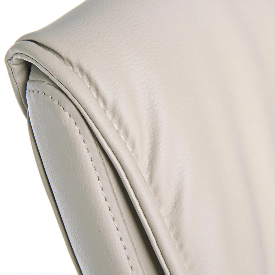 Karrige zyre me sajë çeliku dhe eko-lëkurë me mbështetëse krahu 2 copë - Monaldo Viadurini