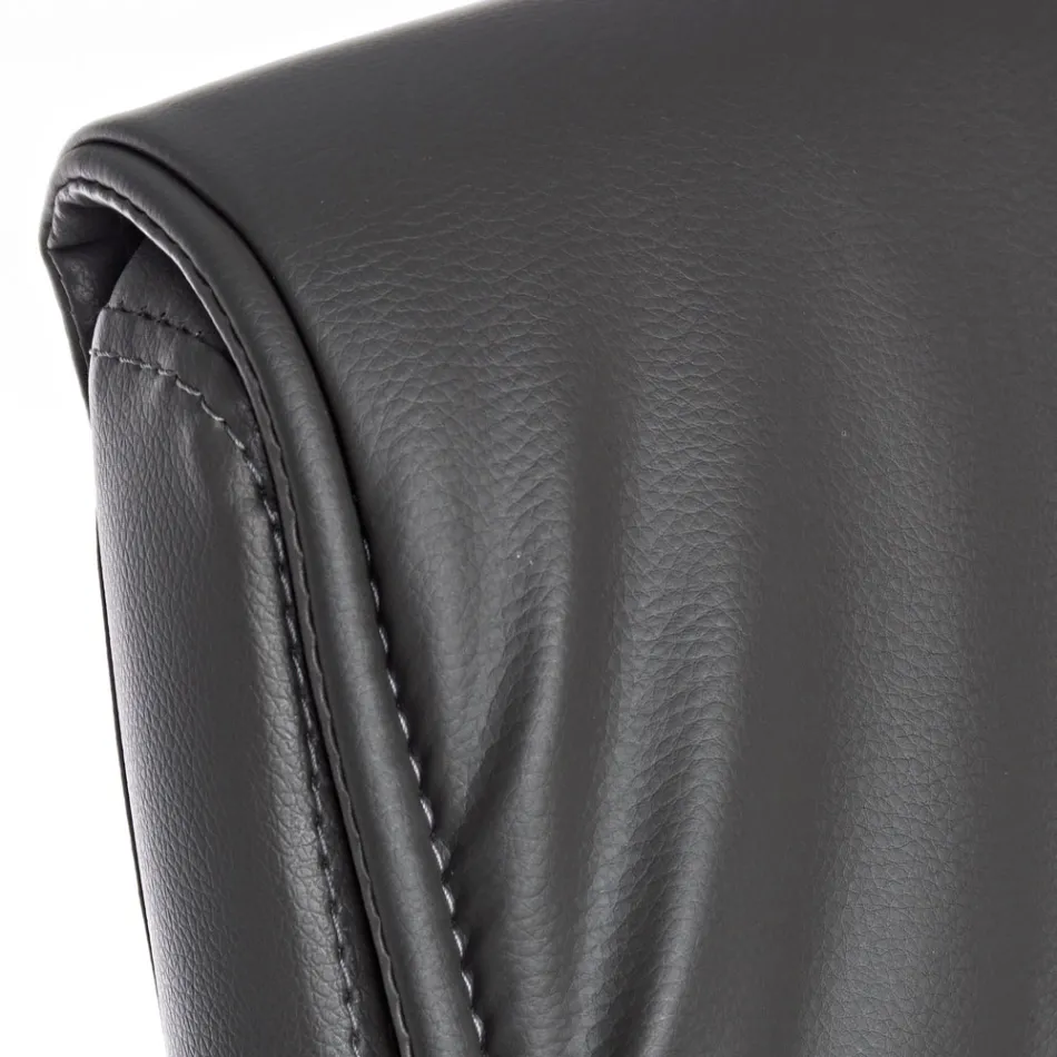 Karrige zyre me sajë çeliku dhe eko-lëkurë me mbështetëse krahu 2 copë - Monaldo Viadurini