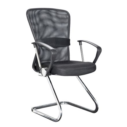 Mbështetës krahësh karrige zyre me sajë prej çeliku dhe rrjetë 2 copë - Bicebeo Viadurini