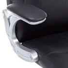 Karrige ergonomike zyre çeliku dhe lëkure e zezë ose kafe - Matilda Viadurini