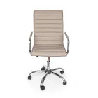 Kolltukë ergonomike zyre me krahë çeliku dhe lëkure imituese - Mantica Viadurini