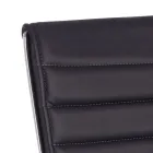 Kolltukë ergonomike zyre me krahë çeliku dhe lëkure imituese - Mantica Viadurini