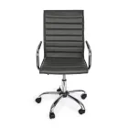 Kolltukë ergonomike zyre me krahë çeliku dhe lëkure imituese - Mantica Viadurini