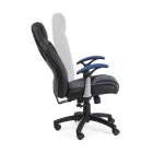 Kolltukë zyre e rrotullueshme e shtrirë në 2 ngjyra lëkure eko dhe najlon - Saronno Viadurini