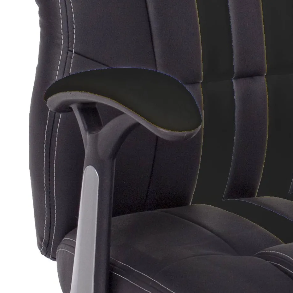 Kolltukë zyre e rrotullueshme e shtrirë në 2 ngjyra lëkure eko dhe najlon - Saronno Viadurini