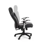 Kolltukë zyre e rrotullueshme e shtrirë në 2 ngjyra lëkure eko dhe najlon - Saronno Viadurini