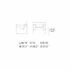 Kolltuqe Zyre Lëkure me Strukturë Çeliku të Kromuar Prodhuar në Itali - Cefeo Viadurini