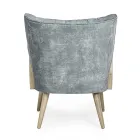 Kolltukë Vintage Dru me Mbështetëse krahësh prej bastun prej palme kacavjerrëse dhe poliestër - Ludovica Viadurini