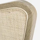 Kolltukë Vintage Dru me Mbështetëse krahësh prej bastun prej palme kacavjerrëse dhe poliestër - Ludovica Viadurini