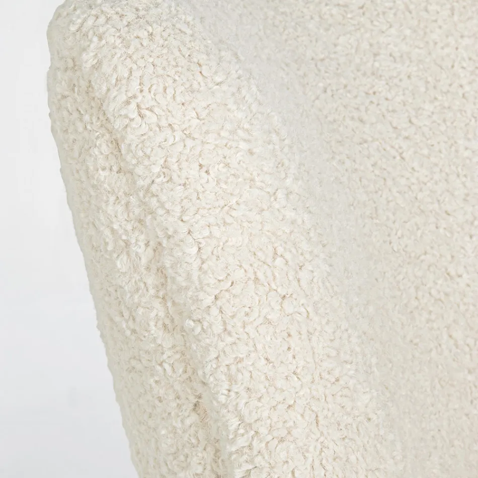 Kolltukë Vintage me sedilje dhe mbështetëse me efekt leshi dhe gome - Patrizia Viadurini