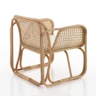 Kolltukë me bastun prej palme kacavjerrëse të jashtme dhe të brendshme dhe jastëkë prej pëlhure Saia - Voir Viadurini