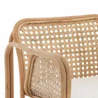 Kolltukë me bastun prej palme kacavjerrëse të jashtme dhe të brendshme dhe jastëkë prej pëlhure Saia - Voir Viadurini