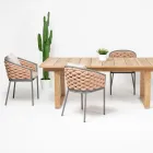 Kolltukë e jashtme prej alumini dhe pëlhurë Olefil e punuar me dorë - Reda Viadurini