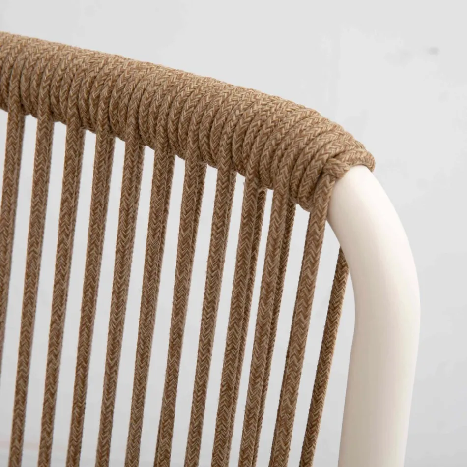 Kolltuku i Jashtëm Nga Alumini Bezh dhe Litar Terra - Luxe Viadurini