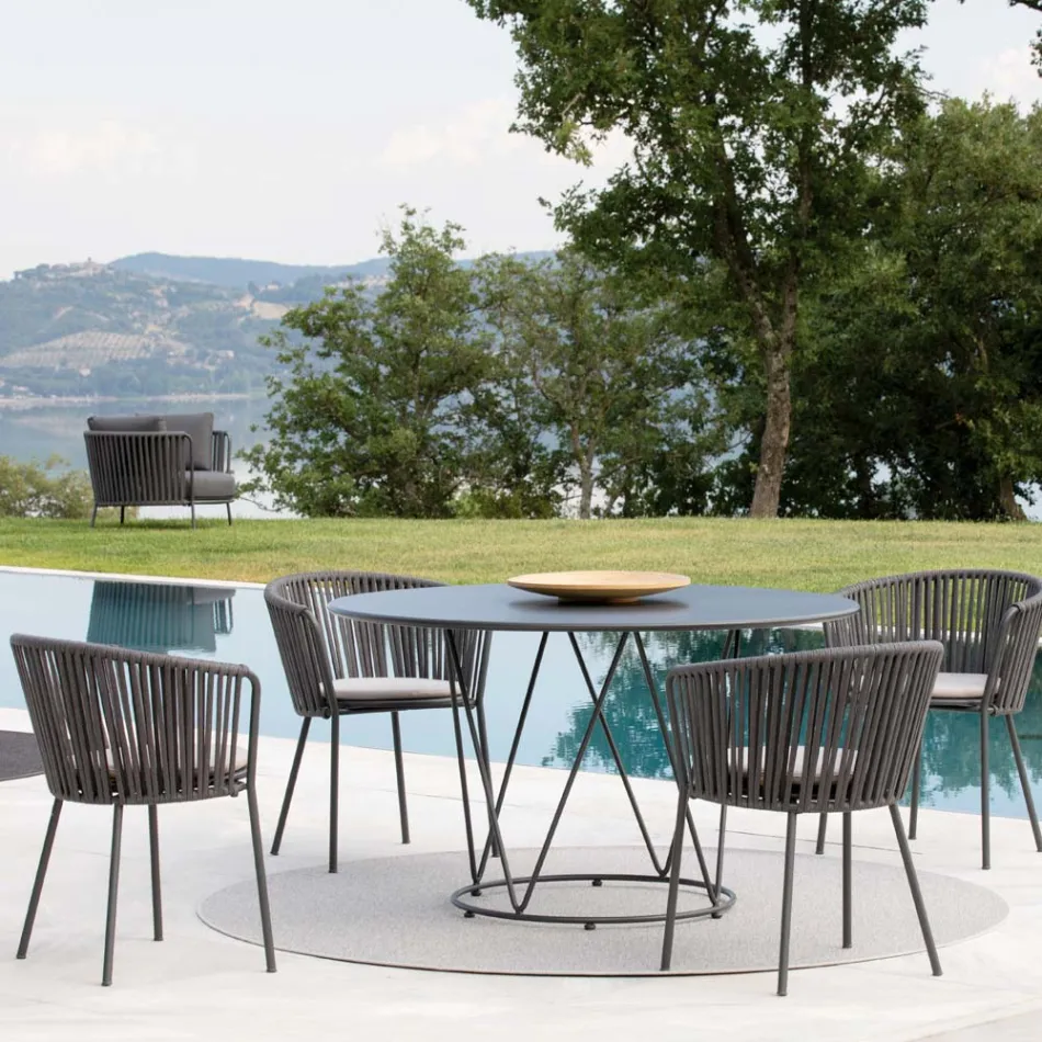 Kolltuku Kopshti ne Çelik dhe Litar Prodhuar ne Itali 2 Cope - Bronn Viadurini