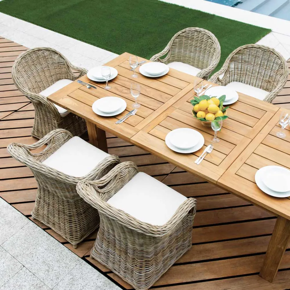 Kolltuku i Kopshtit E bërë nga Druri dhe Fibra në Gri Kubu - Lido Viadurini