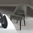 Kolltuku i dhomës së ndenjes në pëlhura të ndryshme me guaskë druri - Edgar Viadurini