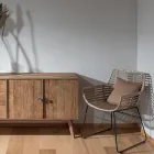 Kolltuku i dhomës së ndenjes në Kubù Rattan and Iron Structure - Slide Viadurini