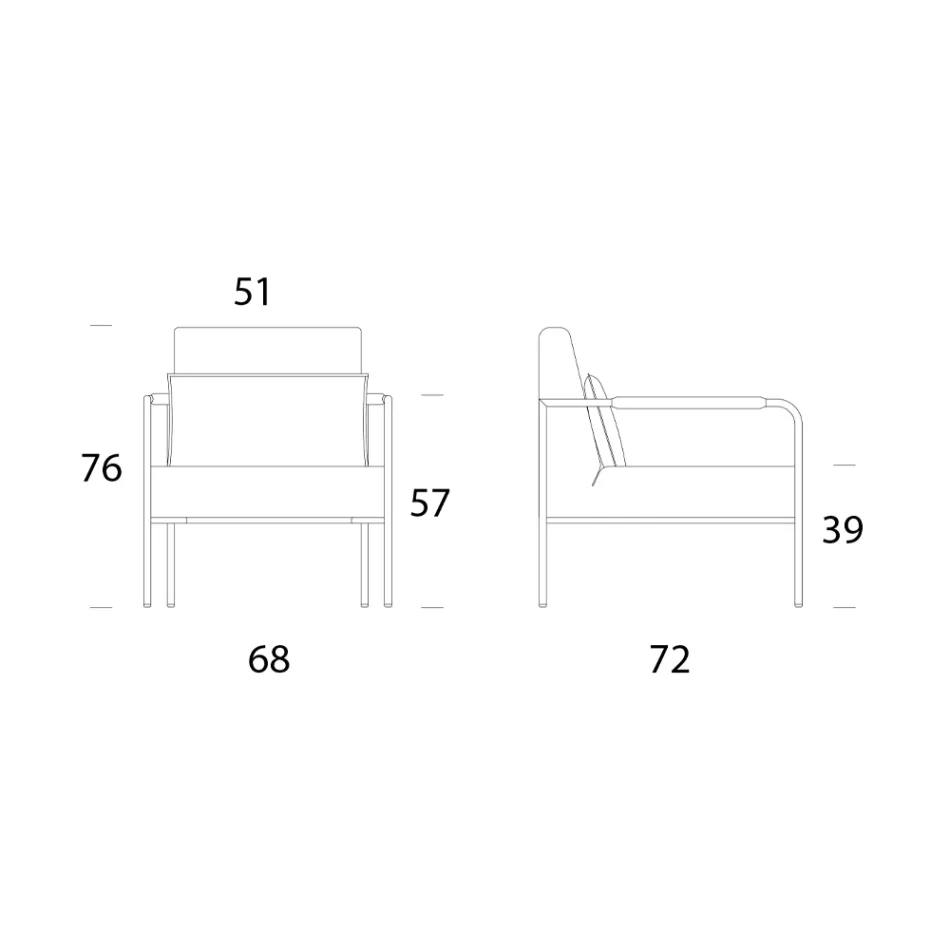 Kolltukë metalike dhe sedilje eko-lëkure Made in Italy - Mint Viadurini