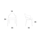 Kolltukë dhe sedilje metalike në pëlhurë të ricikluar Made in Italy - Sage Viadurini