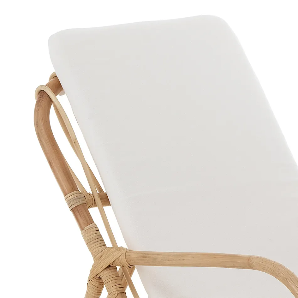 Kolltukë për ambiente të brendshme dhe të jashtme në jastëk prej bastun prej palme kacavjerrëse dhe pambuku - Jouer Viadurini