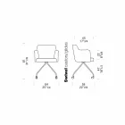 Kolltuqe Zyre e Rrotullueshme me Rrota dhe Mbështetëse Krahësh Prodhuar në Itali - Felix Viadurini