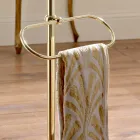 Mbajtëse peshqiri për dysheme me enë tunxh dhe sapun qeramike Vintage - Rouen Viadurini