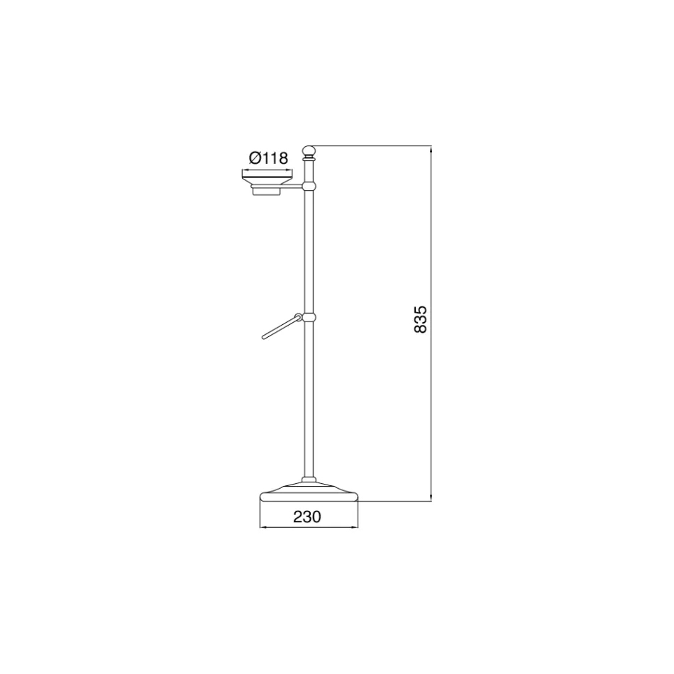 Mbajtëse peshqiri për dysheme me enë tunxh dhe sapun qeramike Vintage - Rouen Viadurini