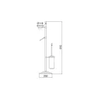 Mbajtëse peshqiri për dysheme me enë tunxh dhe sapun qeramike Vintage - Rouen Viadurini