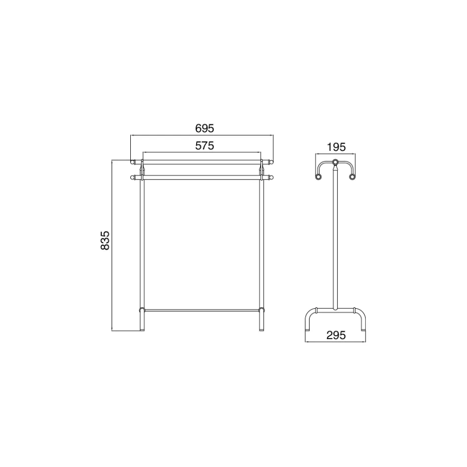 Mbajtëse peshqiri prej bronzi në stilin Vintage Prodhuar në Itali - Umaima Viadurini