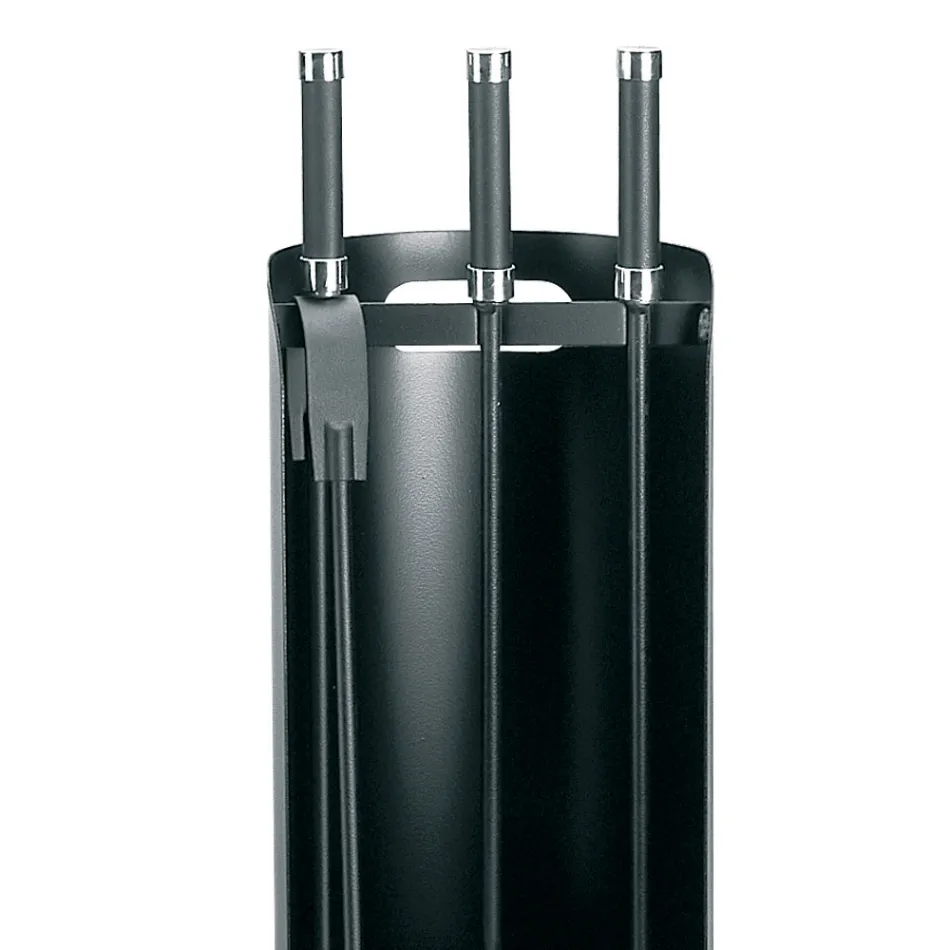 Mbajtëse veglash me 3 vegla zjarri metalike Prodhuar në Itali - Bazar Viadurini