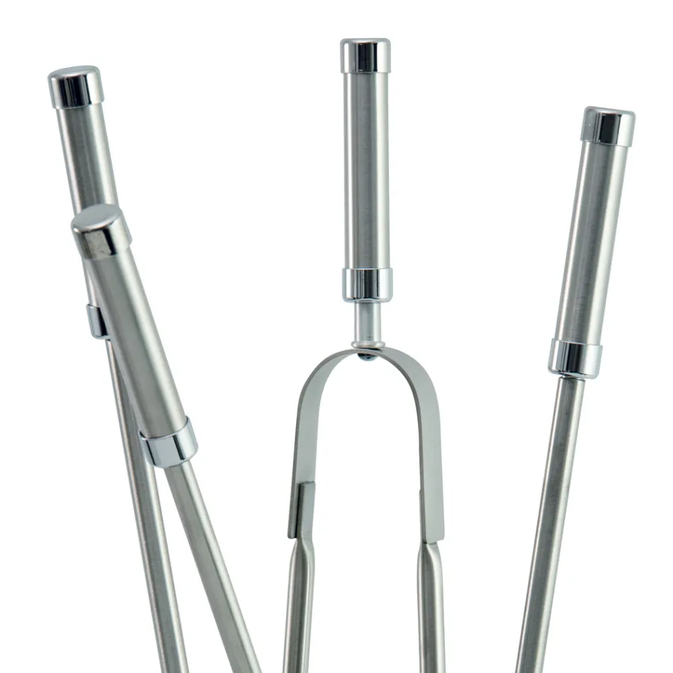 Mbajtëse veglash me 4 aksesorë nga inox dhe flakë Prodhuar në Itali - Vita Viadurini