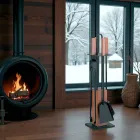 Mbajtëse veglash me 4 aksesorë, doreza dhe strukturë druri Prodhuar në Itali - Koi Viadurini