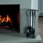 Mbajtëse veglash me linja moderne në metal dhe 4 vegla prodhimi italiane - Maiko Viadurini