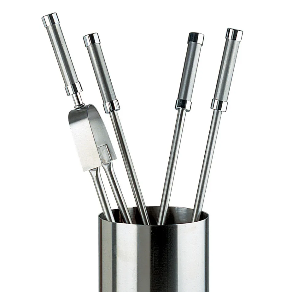 Mbajtëse veglash inox me 4 aksesorë Made in Italy - Çantë shpine Viadurini