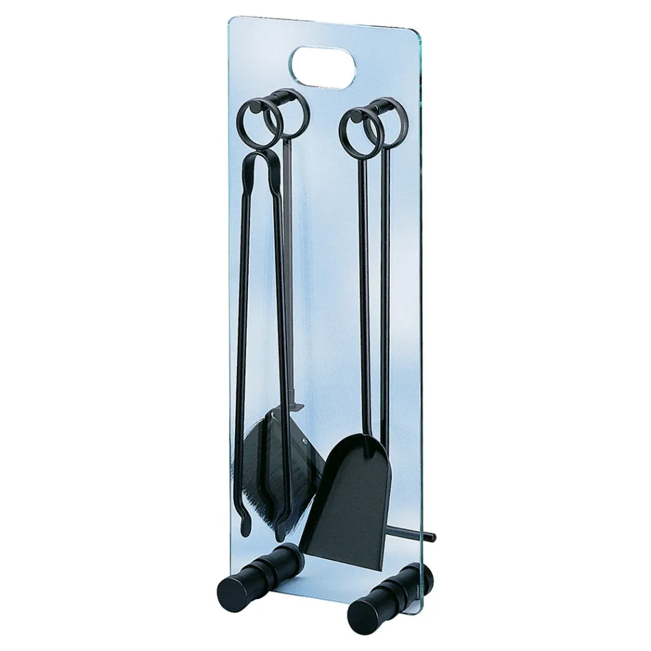 Mbajtëse veglash kristali të temperuar me 4 aksesorë Prodhuar në Itali - Zebra Viadurini