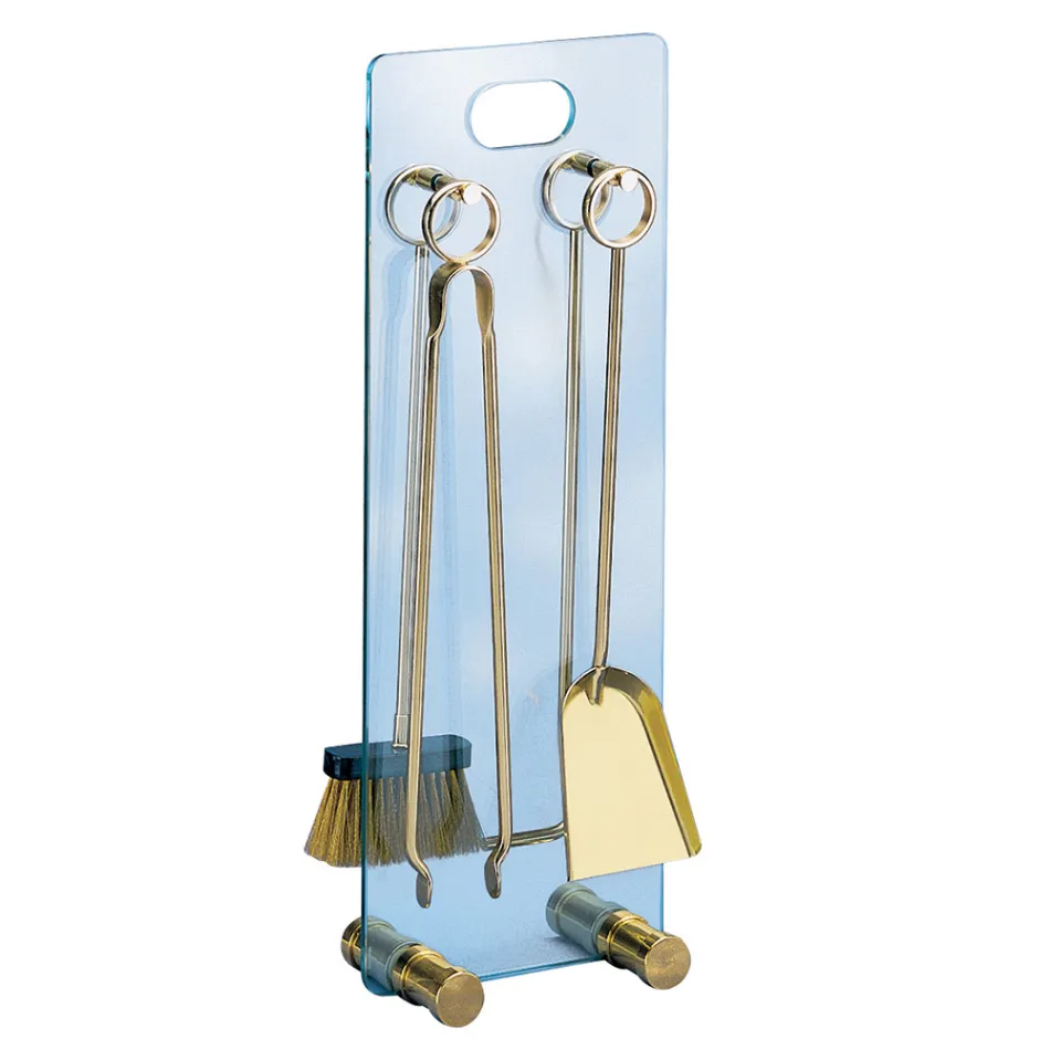 Mbajtëse veglash kristali të temperuar me 4 aksesorë Prodhuar në Itali - Zebra Viadurini