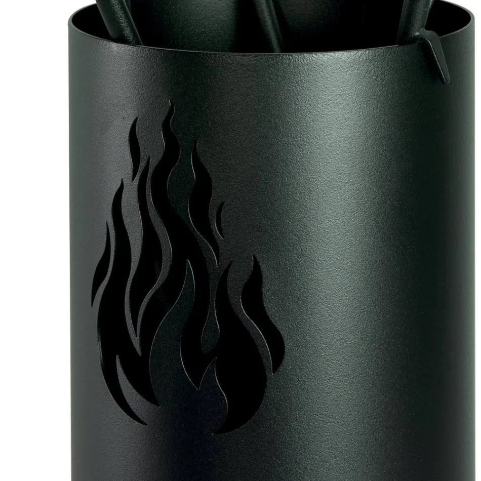 Mbajtëse veglash metalike me 4 aksesorë dhe flakë Prodhim në Itali - Fakir Viadurini