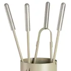 Mbajtëse veglash metalike me 4 aksesorë dhe flakë Prodhim në Itali - Fakir Viadurini