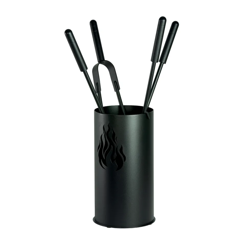 Mbajtëse veglash metalike me 4 aksesorë dhe flakë Prodhim në Itali - Fakir Viadurini