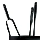 Mbajtëse veglash metalike për oxhak me 4 aksesorë Prodhuar në Itali - Canarino Viadurini